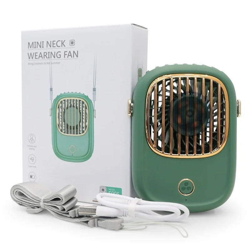 Compact Personal Neck Fan for Cooling On-The-Go