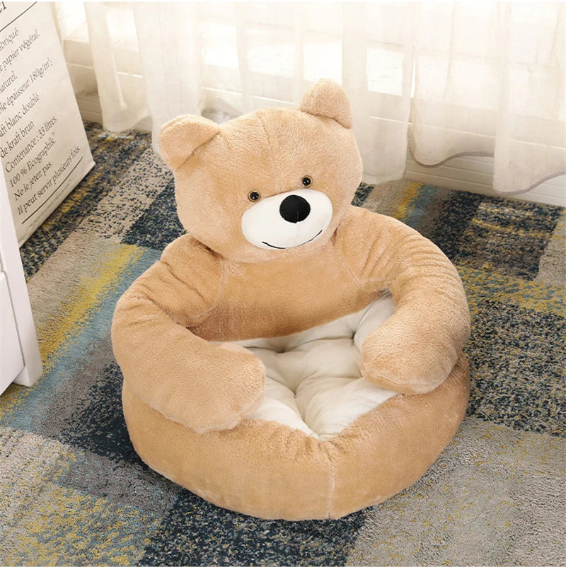 Cozy Teddy Bear Dog Mattress Bed