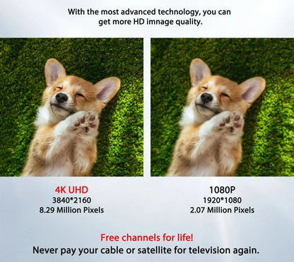 Long Range HD TV Antenna - Amplified Indoor Outdoor HDTV
