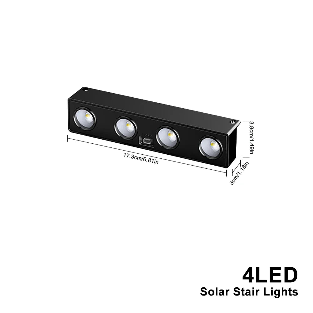 Bright Solar Powered Outdoor LED Garden Lights 4-Pack