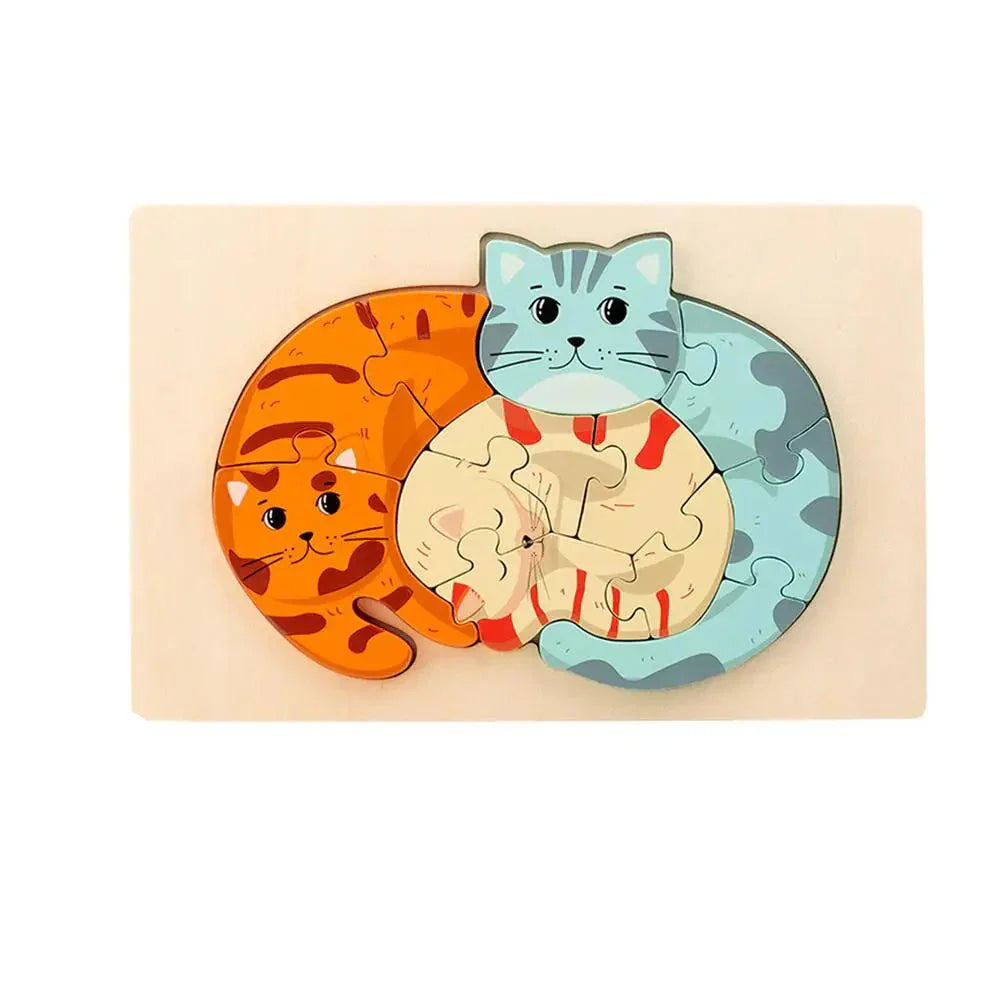 Colorful Wooden Animal Puzzle Toy