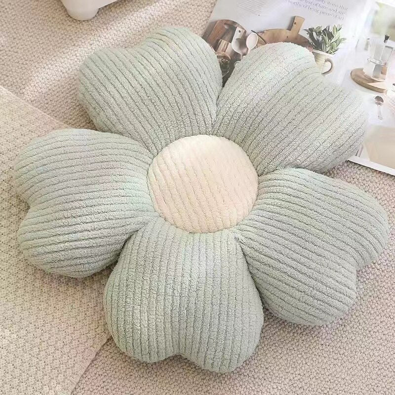 Plush Floral Pattern Throw Pillow