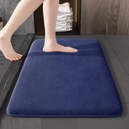 Plush Coral Bathroom Mat with Soft Grip