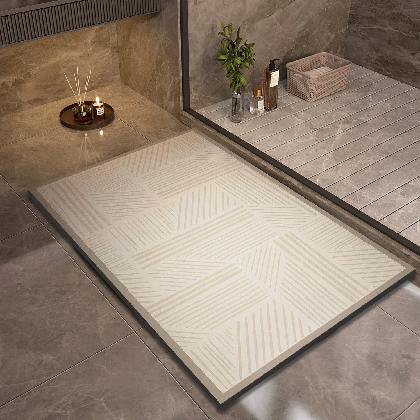 Soft Grip Anti-slip Bath Mat Fast Dry Shower Mat