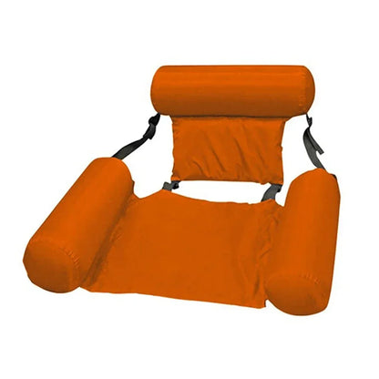 Floating Pool Lounge Chair Adjustable Aqua Blue