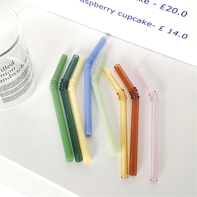 Eco Friendly Reusable Glass Drinking Straws Set - Halri