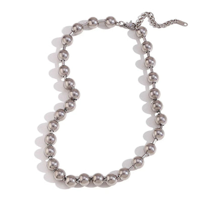 Luxurious 18k Gold Chunky Bead Necklace