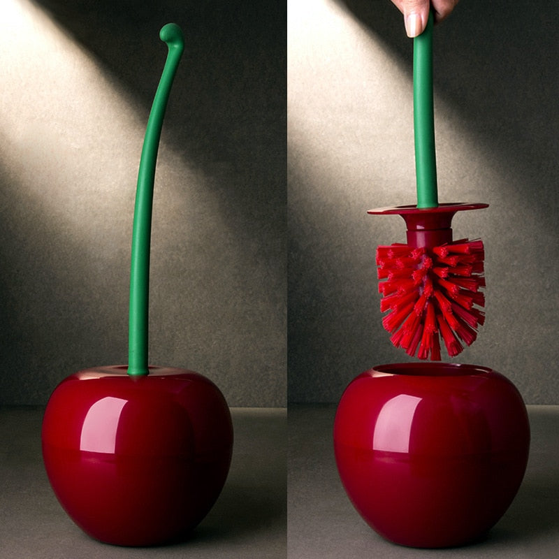 Colorful Cherry Toilet Brush with Fun Design - Halri