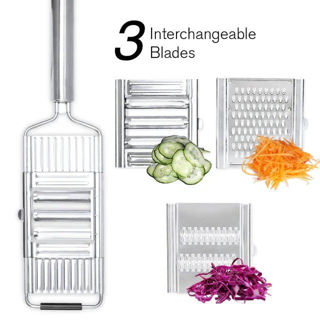 Easy Grip Stainless Steel Veggie Grater & Chopper