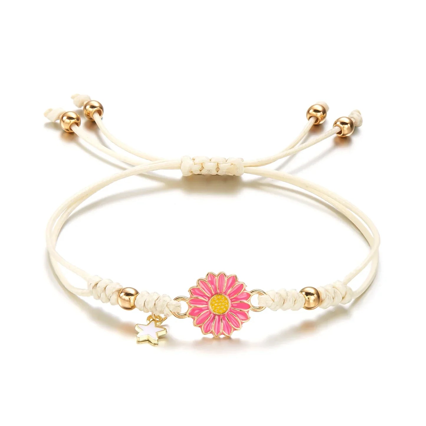 Delicate Floral Beaded Star Wristlet