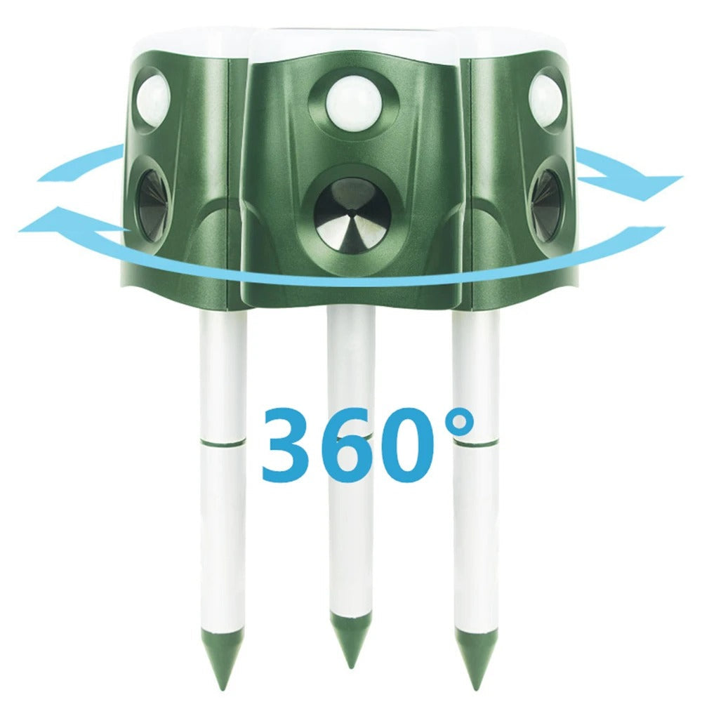 Outdoor Motion Activated Animal Repellent with LED Lights