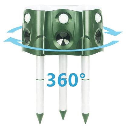 Outdoor Motion Activated Animal Repellent with LED Lights