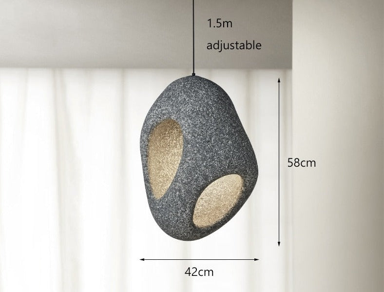 Unique Chic LED Hanging Light Wabi Sabi Style