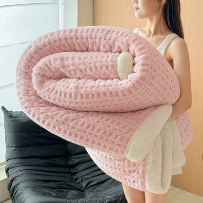 Cozy Plush Fleece Blanket - Soft Warm Throw for Bed Sofa