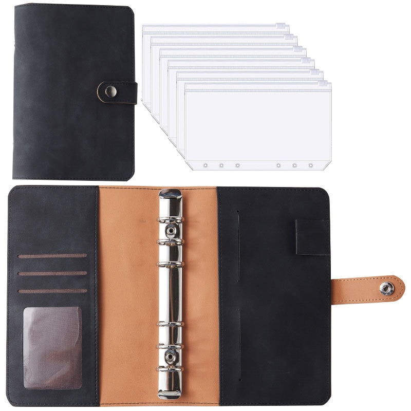 Practical Leather Wallet Notebook Expense Tracker