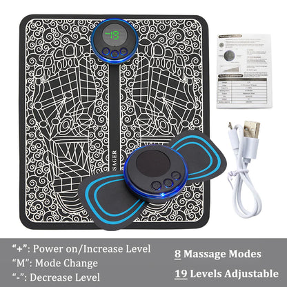 Electric Foot Massage Mat - 8 Modes Rechargeable