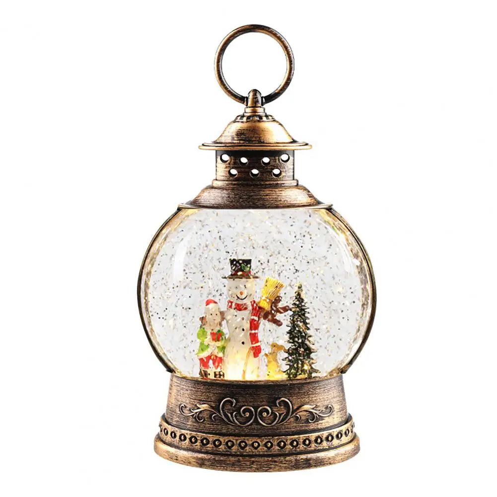 Traditional Christmas Snow Globe Table Lamp