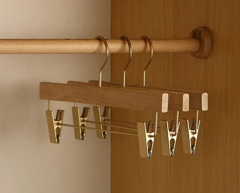 Sturdy Wooden Clothes Hangers with Extra Wide Shoulders