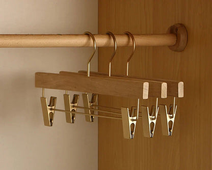 Sturdy Wooden Clothes Hangers with Extra Wide Shoulders