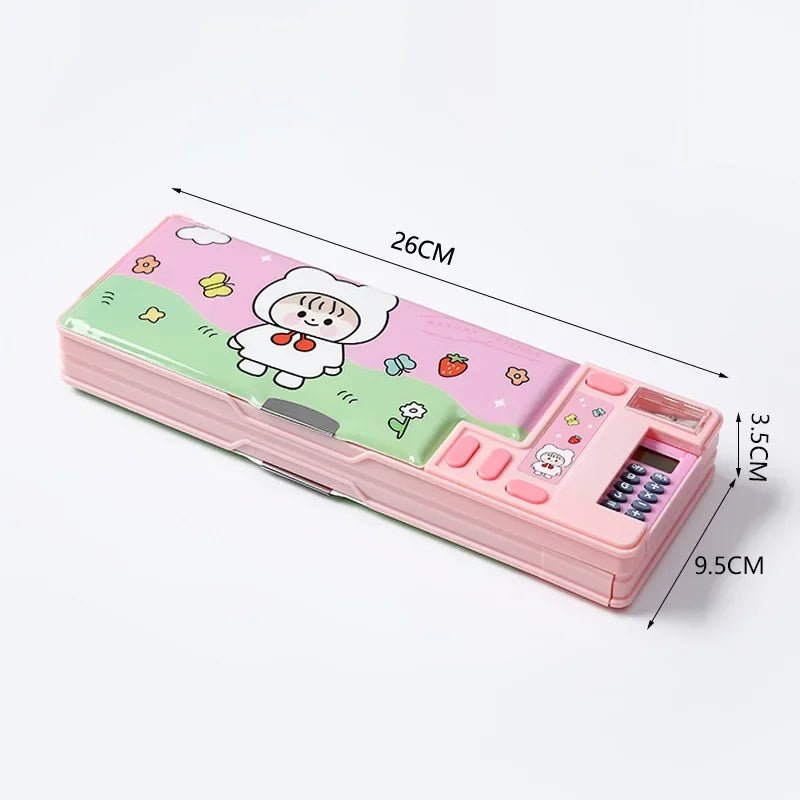 Fun Colorful Pencil Case With Calculator