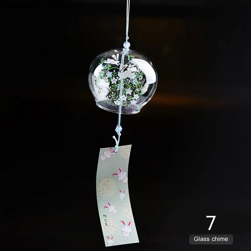 Traditional Japanese Glass Wind Chime Pendant