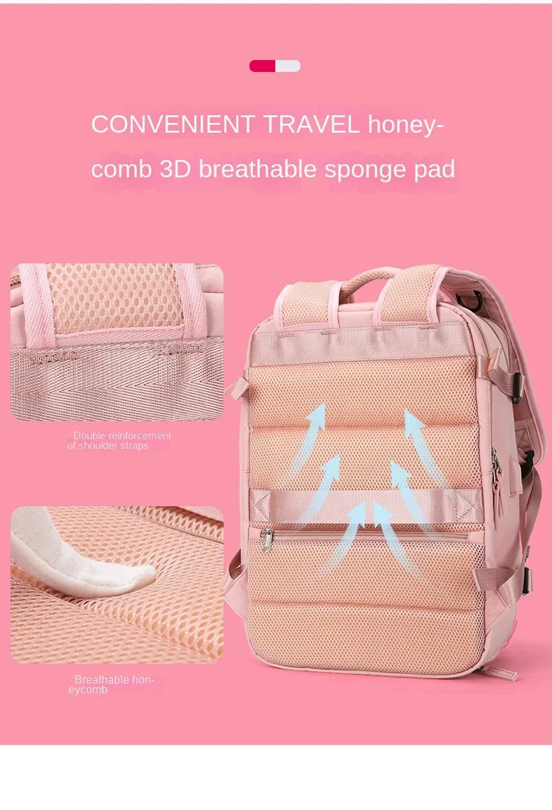 Practical Flight Bag Backpack With Shoe Pocket