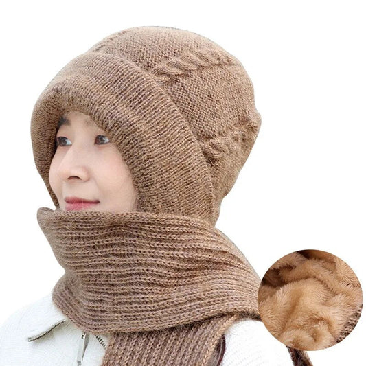 Warm Fleece Hat and Scarf Set - Halri