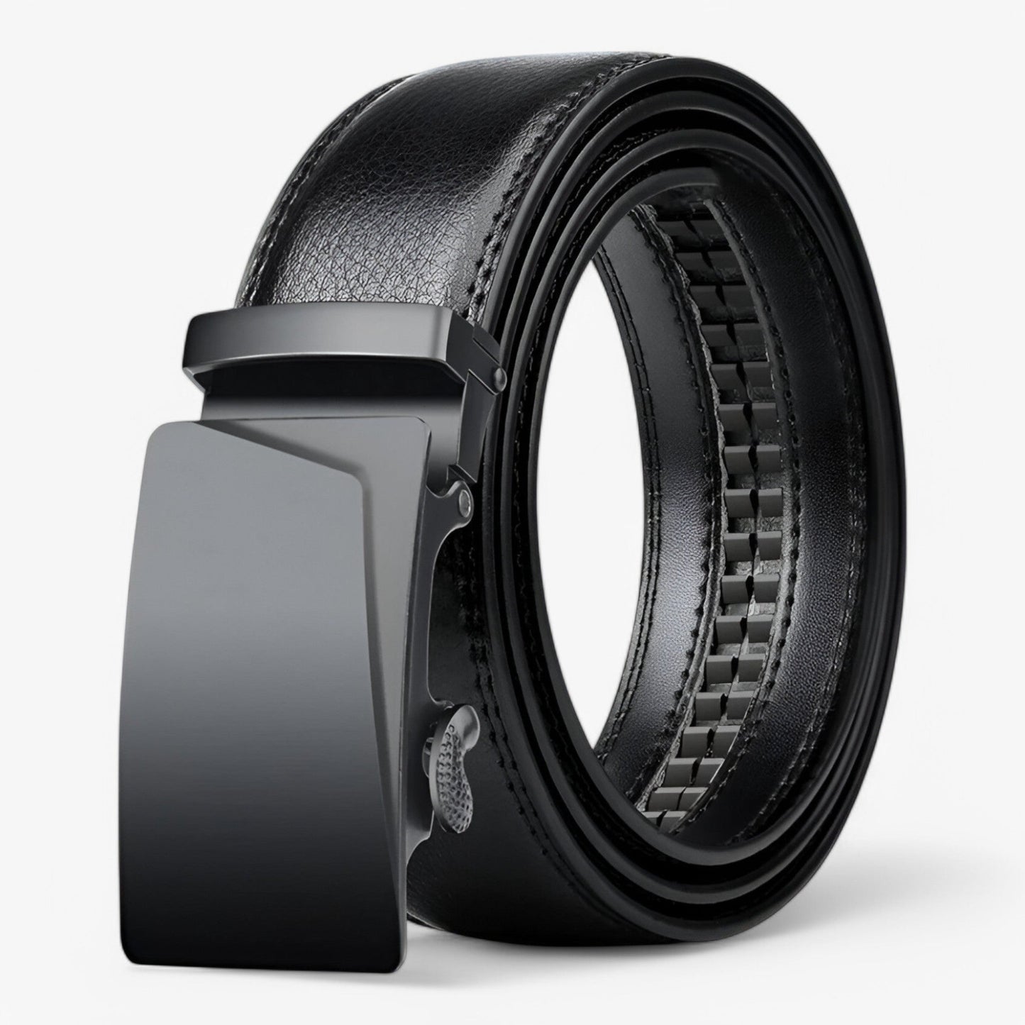 Easy Fit Men's Leather Belt with Slim Buckle - Halri