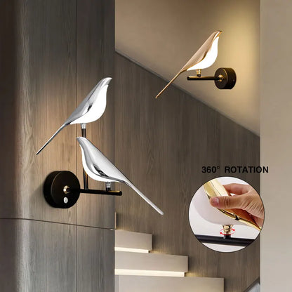 Unique Led Bird Shaped Wall Lamp - Halri