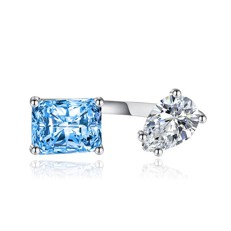 Elegant Teardrop Zircon Comfort Fit Ring