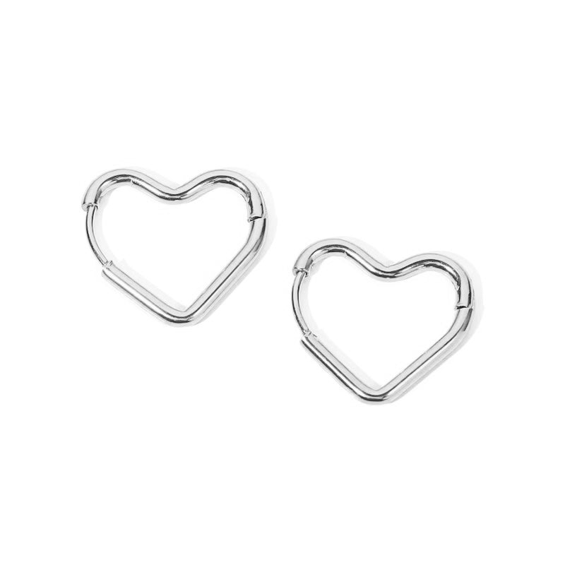 Lovely Heart Shaped Hoop Earrings