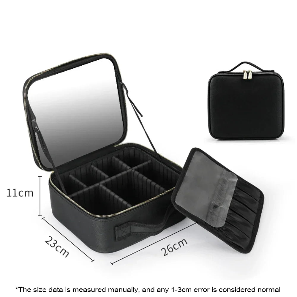 Portable LED Makeup Case Travel Pouch