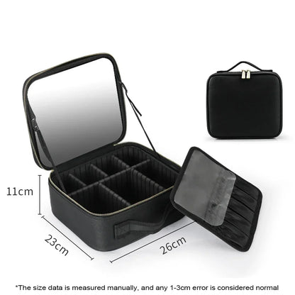 Portable LED Makeup Case Travel Pouch