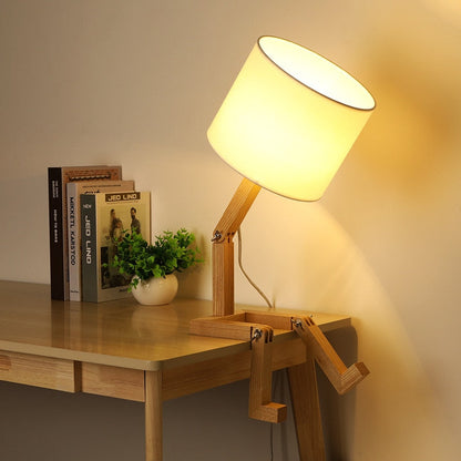 Intelligent Wooden Table Desk Lamp