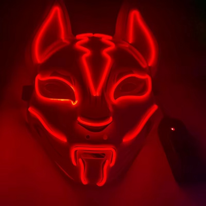 Glowing LED Fox Mask for Halloween Cosplay