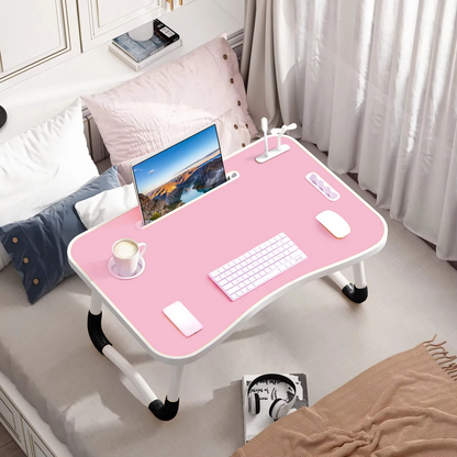 Compact Laptop Desk with USB Light and Fan