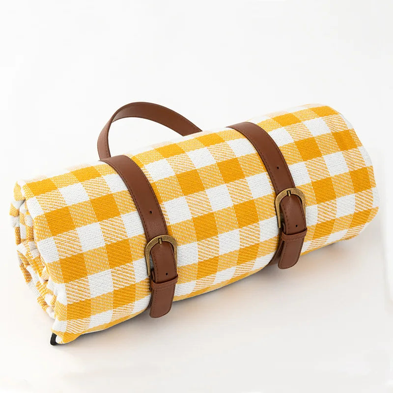 Waterproof Folding Camping Blanket with Handle Strap