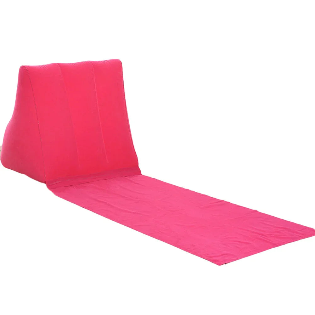 Portable Inflatable Beach Lounge Chair with Pillow
