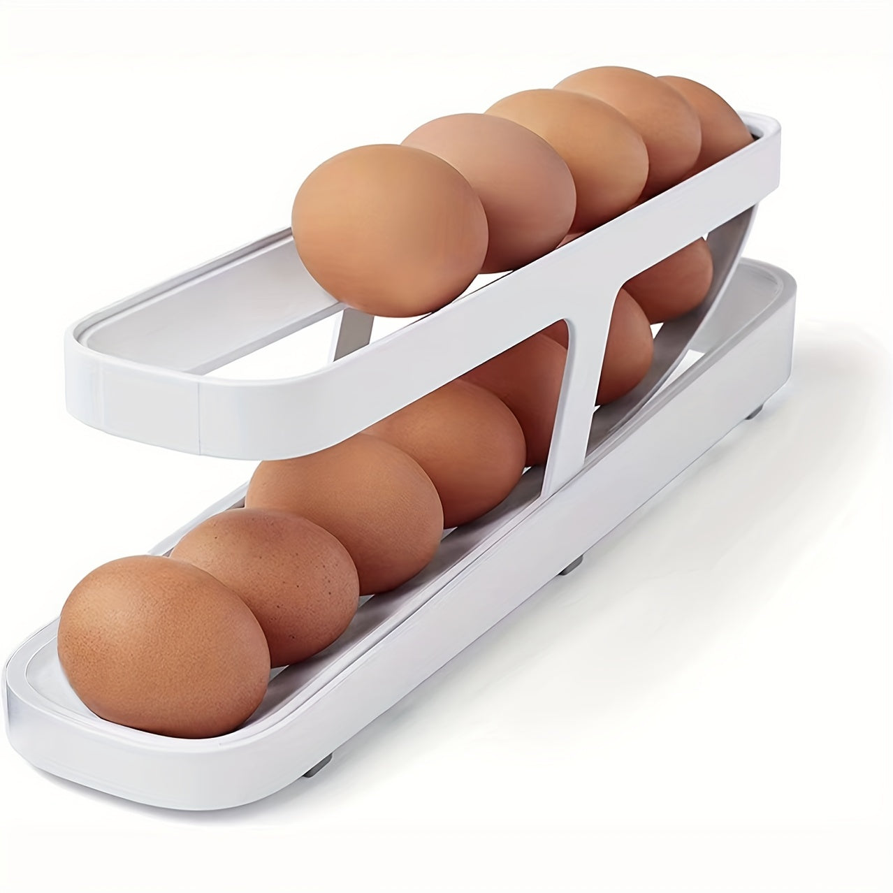 Double Layer Fridge Storage Egg Tray Organizer Rack