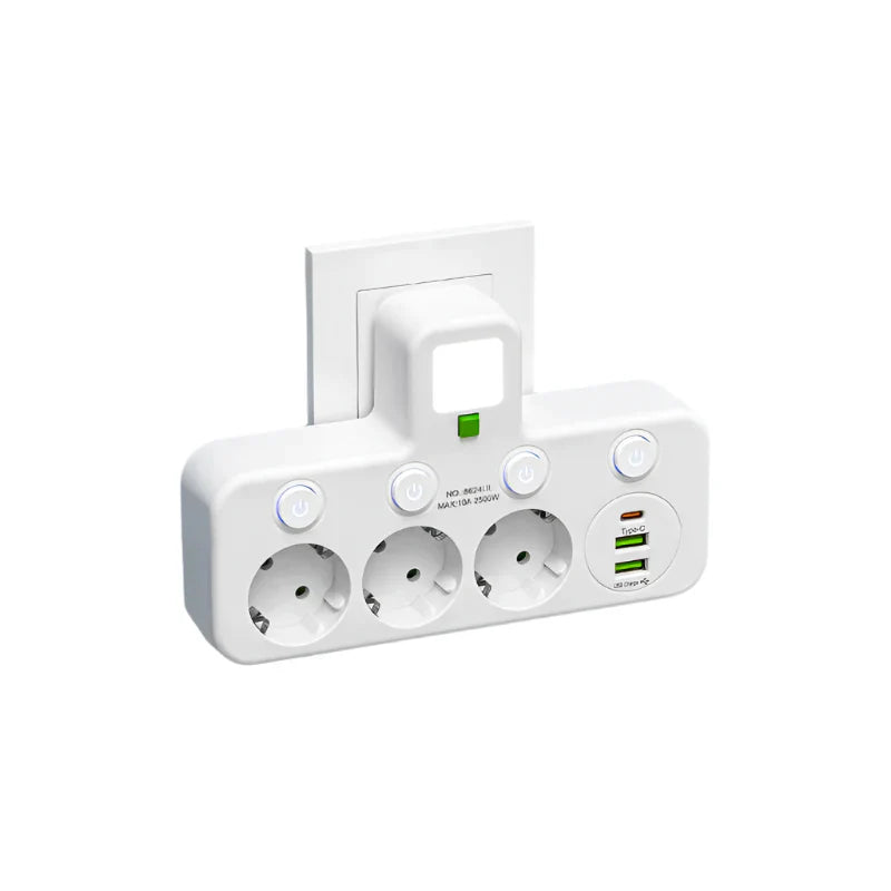 Premium 4 Socket Power Strip with USB and Surge Protection