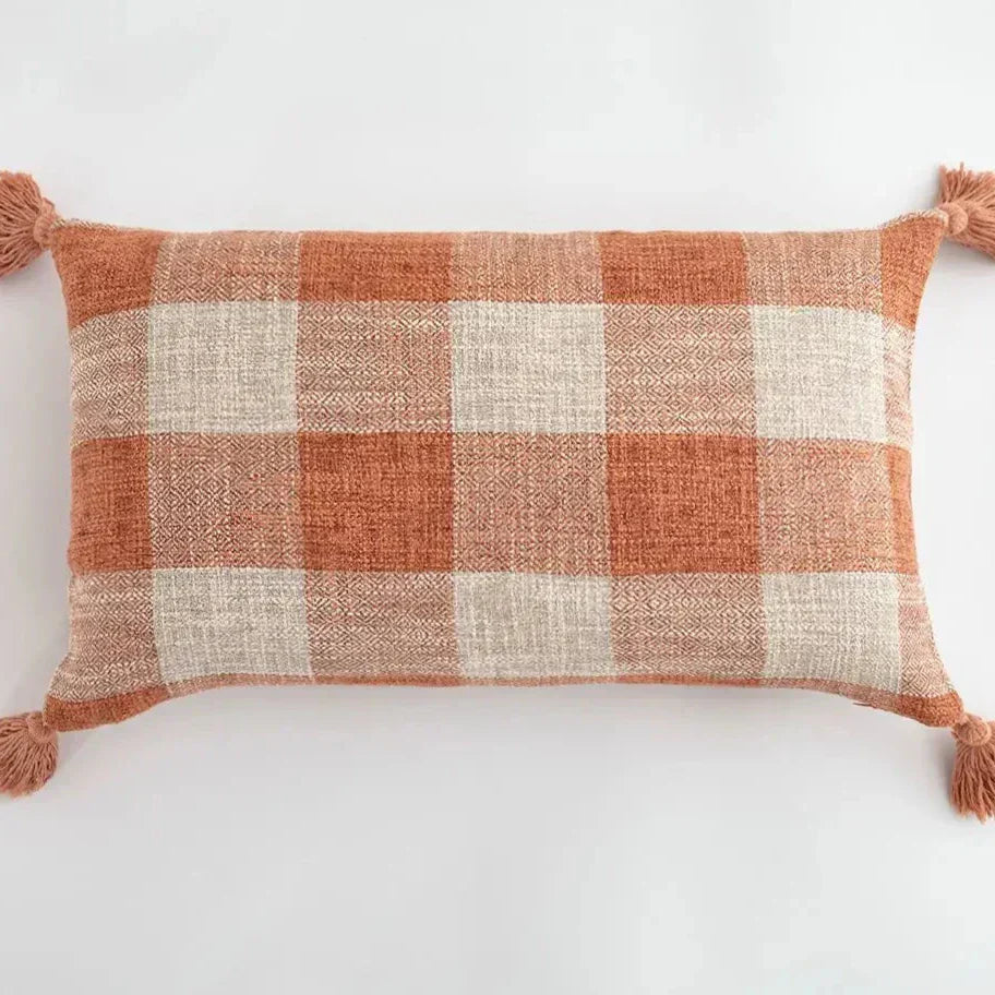 Stylish Home Decor Cushion Cover with Colorful Tassels
