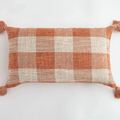 Stylish Home Decor Cushion Cover with Colorful Tassels