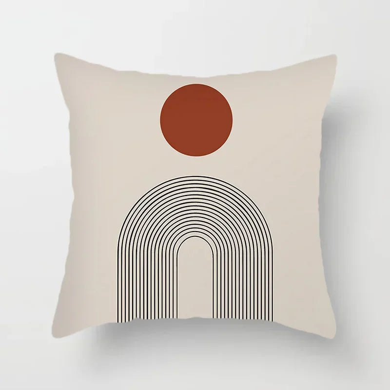 Stylish Black White Abstract Throw Pillow Cover