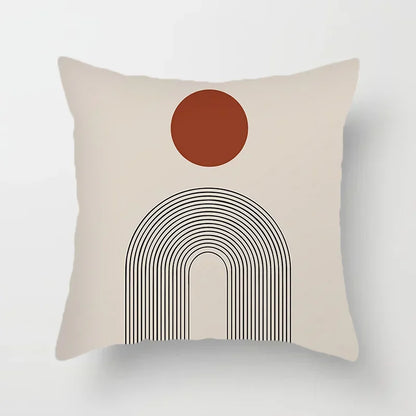 Stylish Black White Abstract Throw Pillow Cover