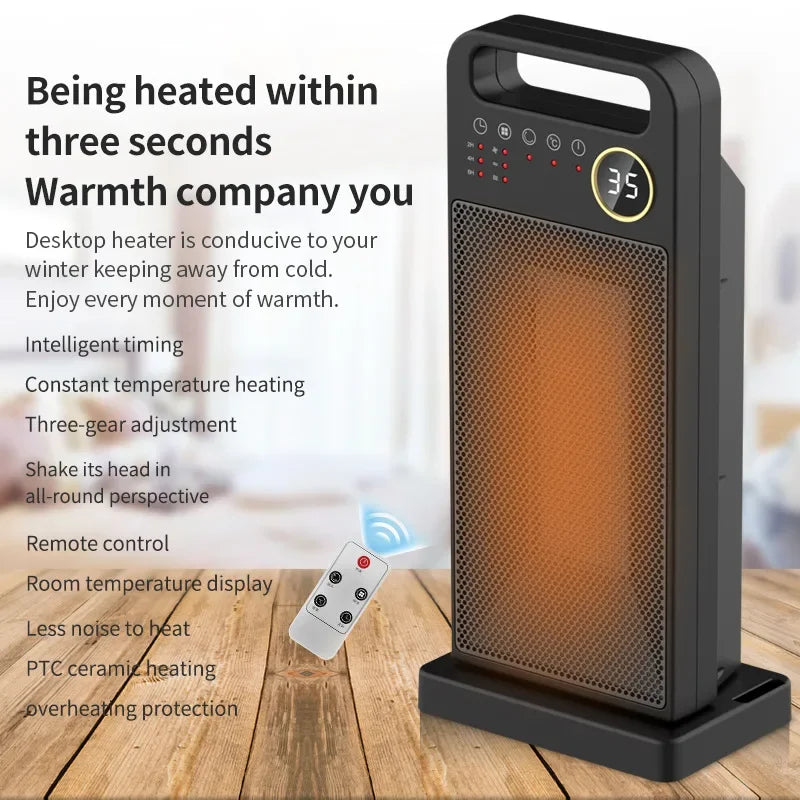 Powerful 2000W Digital Space Heater with Remote - Halri