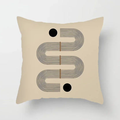 Stylish Black White Abstract Throw Pillow Cover