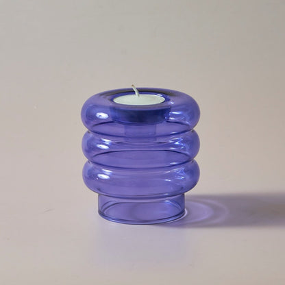 Double Glass Twist Candle Holder