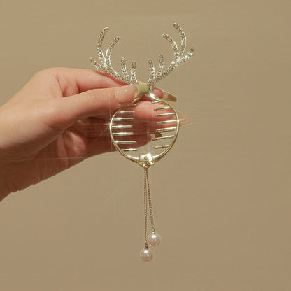 Beautiful Deer Hair Tie Pony Clip