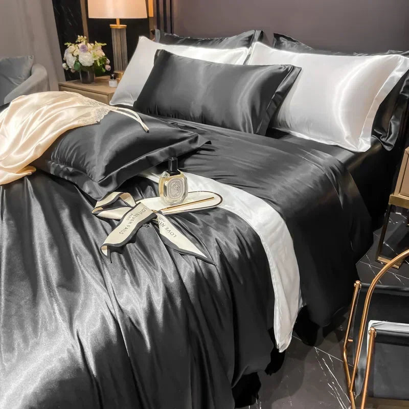 Soft Elegant Silk Bed Sheets Set
