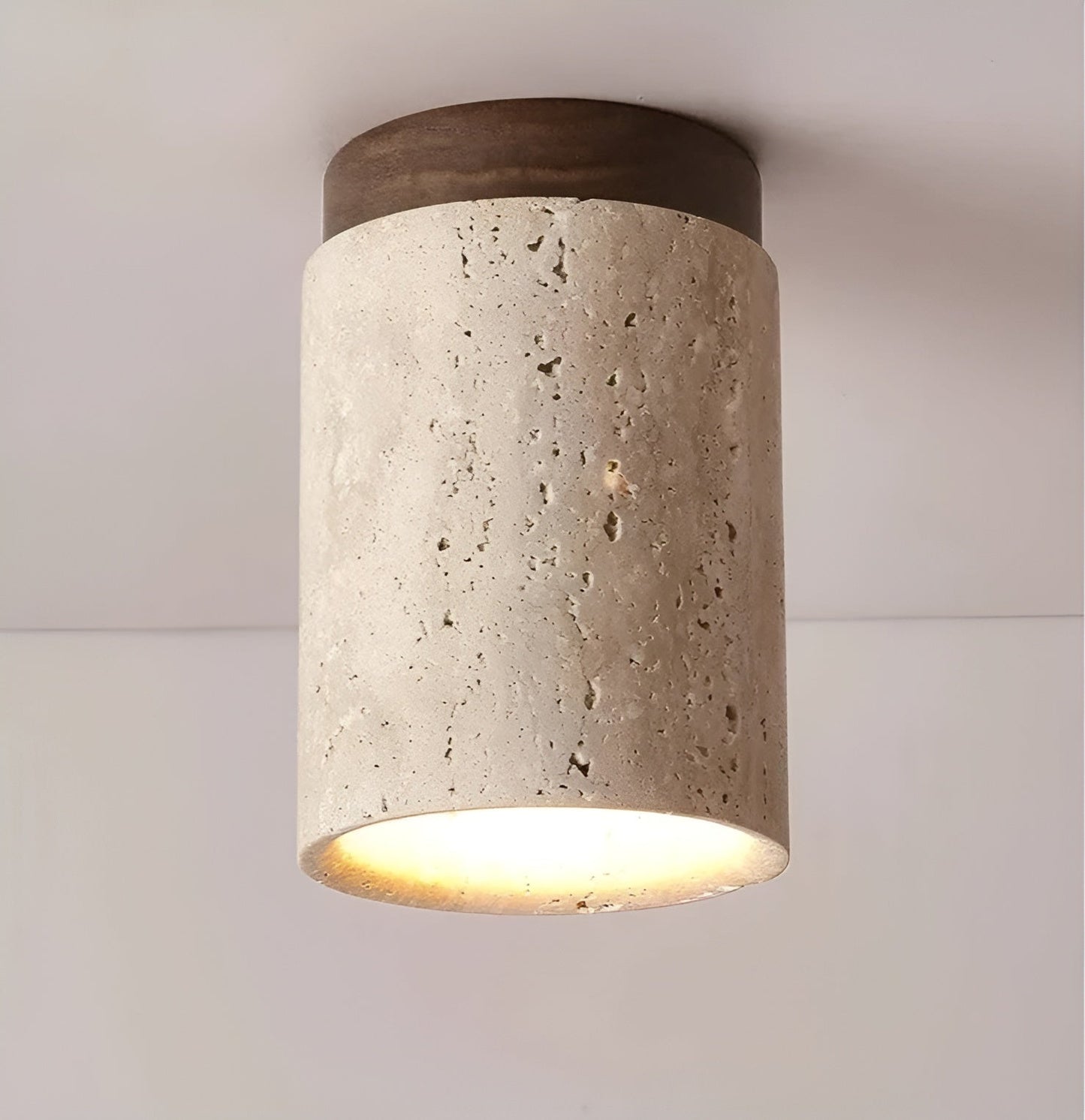 Elegant Natural Stone LED Ceiling Lamp